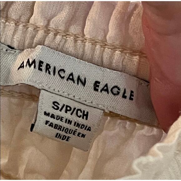 American Eagle elegant cream cotton long sleeve mini dress size small. - Picture 8 of 10